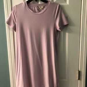 Pink Rose Tshirt Dress w/ keyhole back
